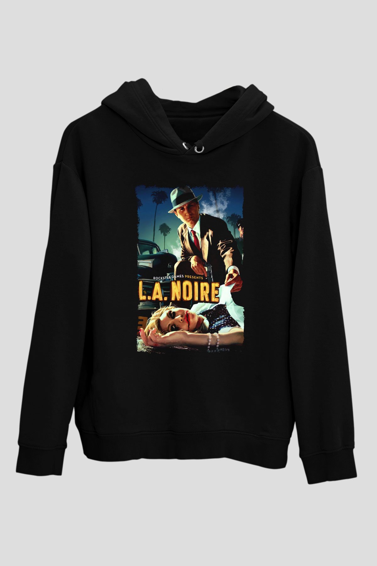 L.A. Noire Siyah Unisex Ti ort T Shirt