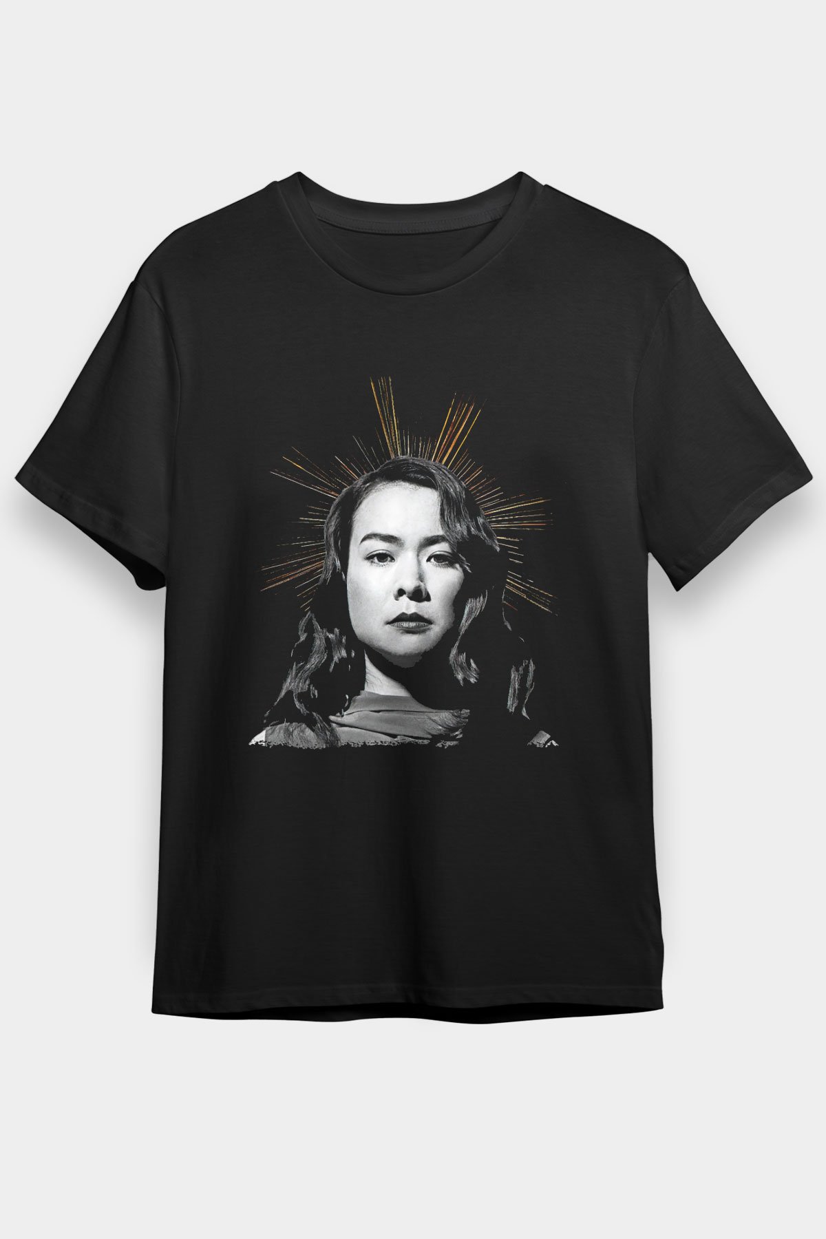 Mitski Baskılı Baskılı Unisex Siyah Tişört - Tshirt