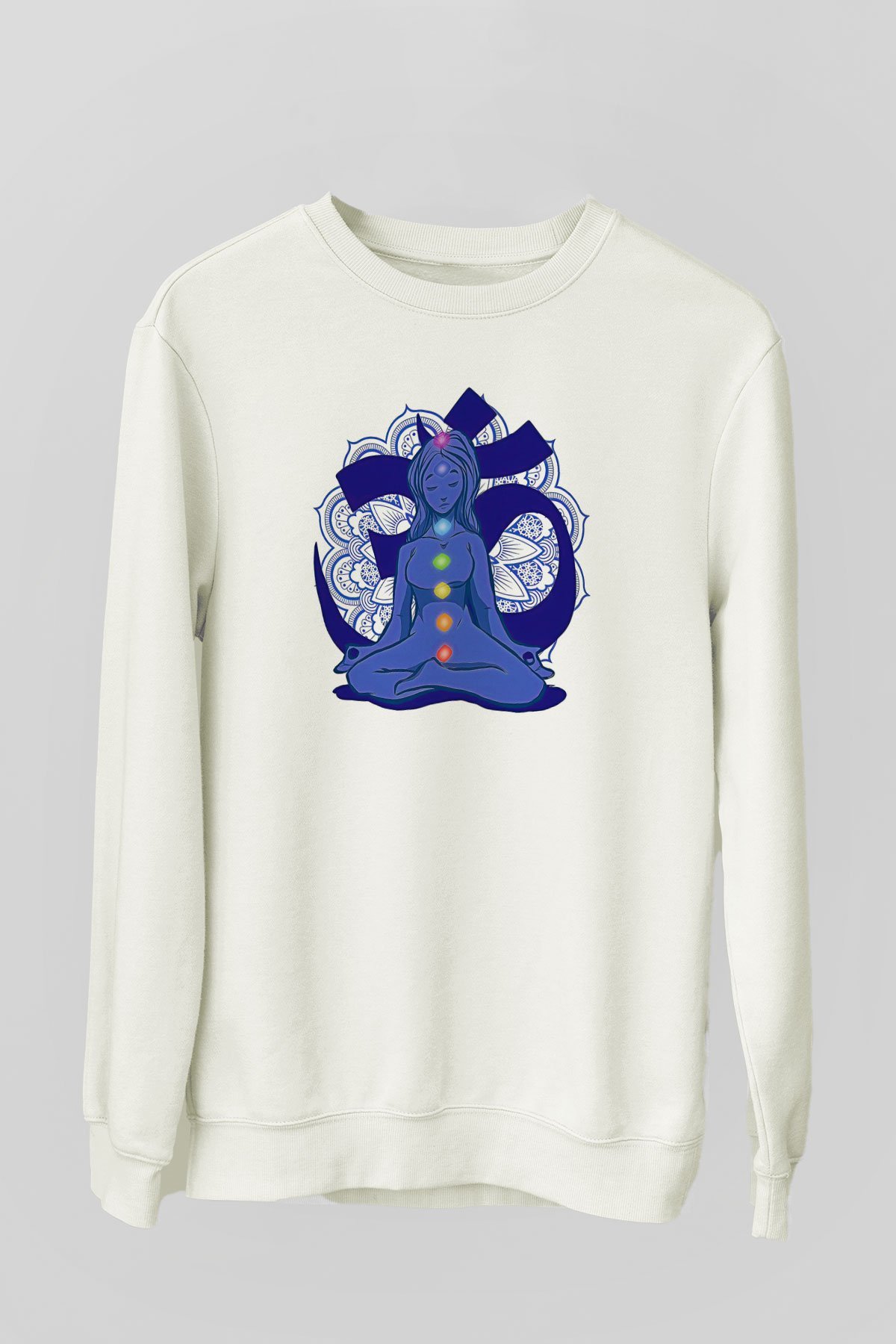 Om Bask l Unisex Beyaz Sweatshirt