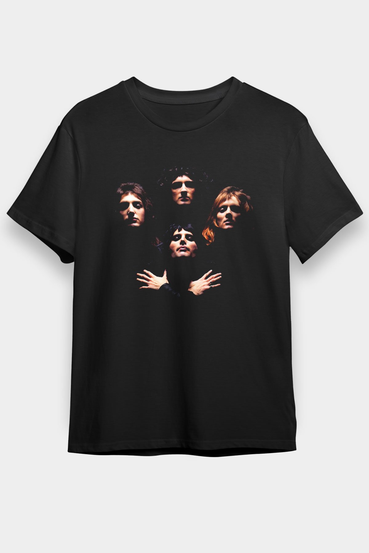 Queen Siyah Unisex Ti ort T Shirt Ti ortFabrikas