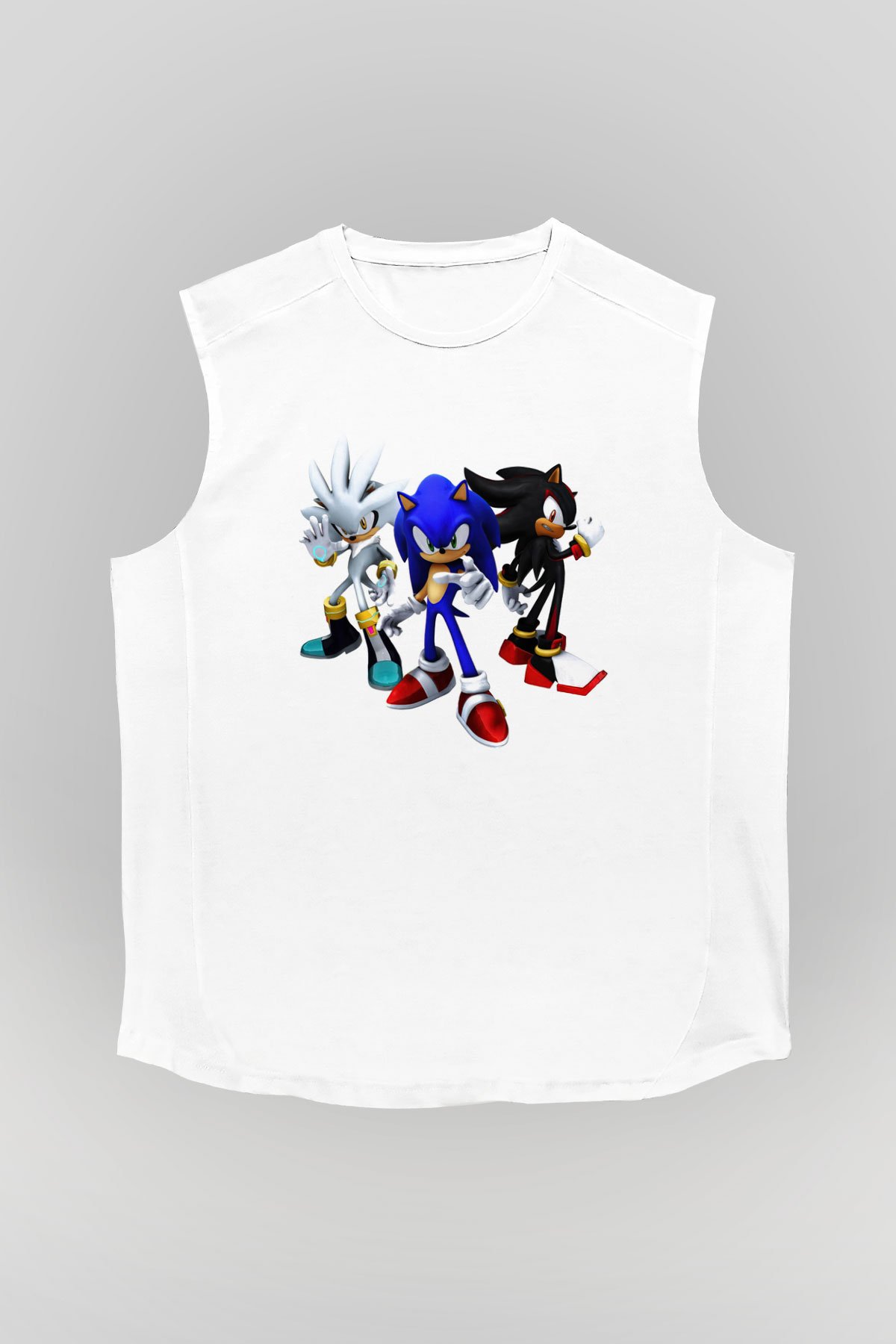 Sonic the Hedgehog Beyaz Unisex Kolsuz Tişört