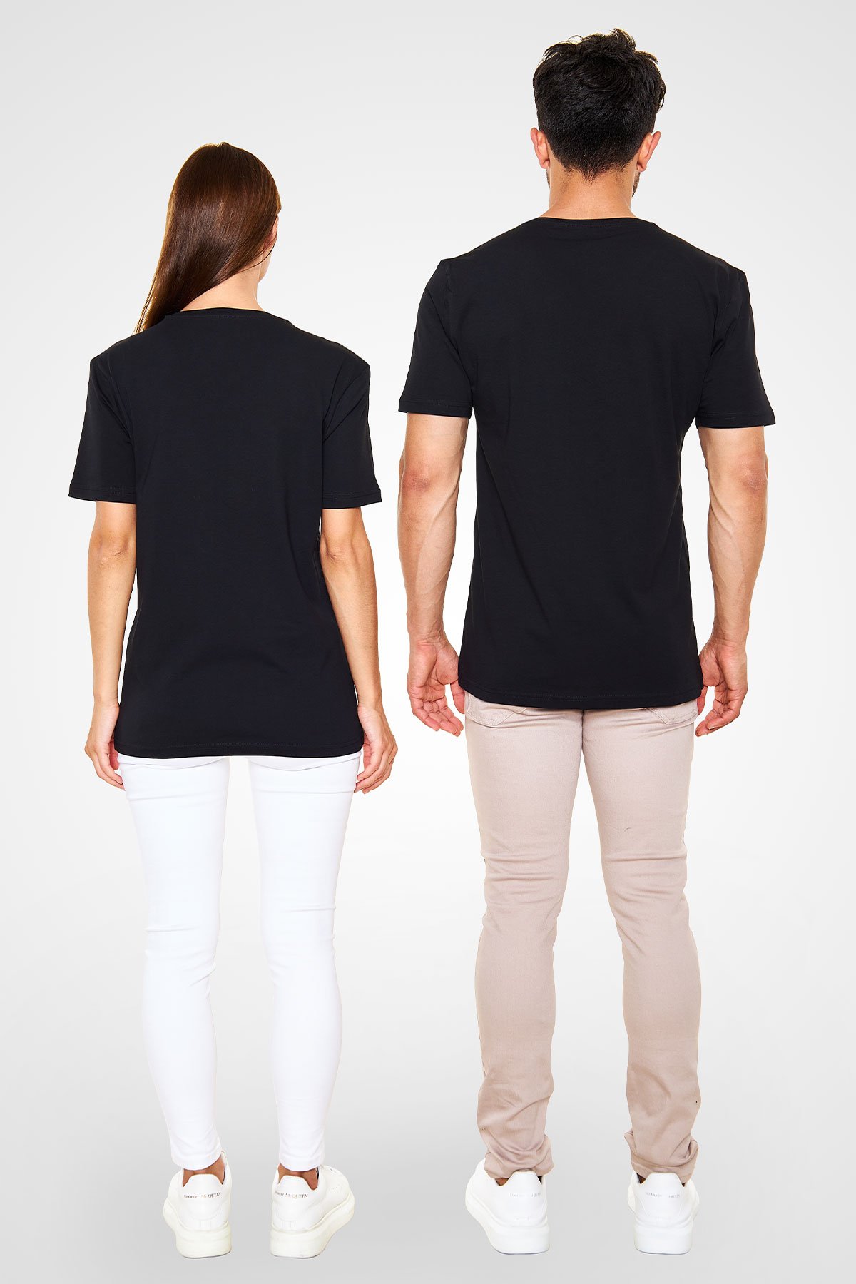 Steve Vai Baskılı Unisex Siyah V Yaka Tişört - Tshirt