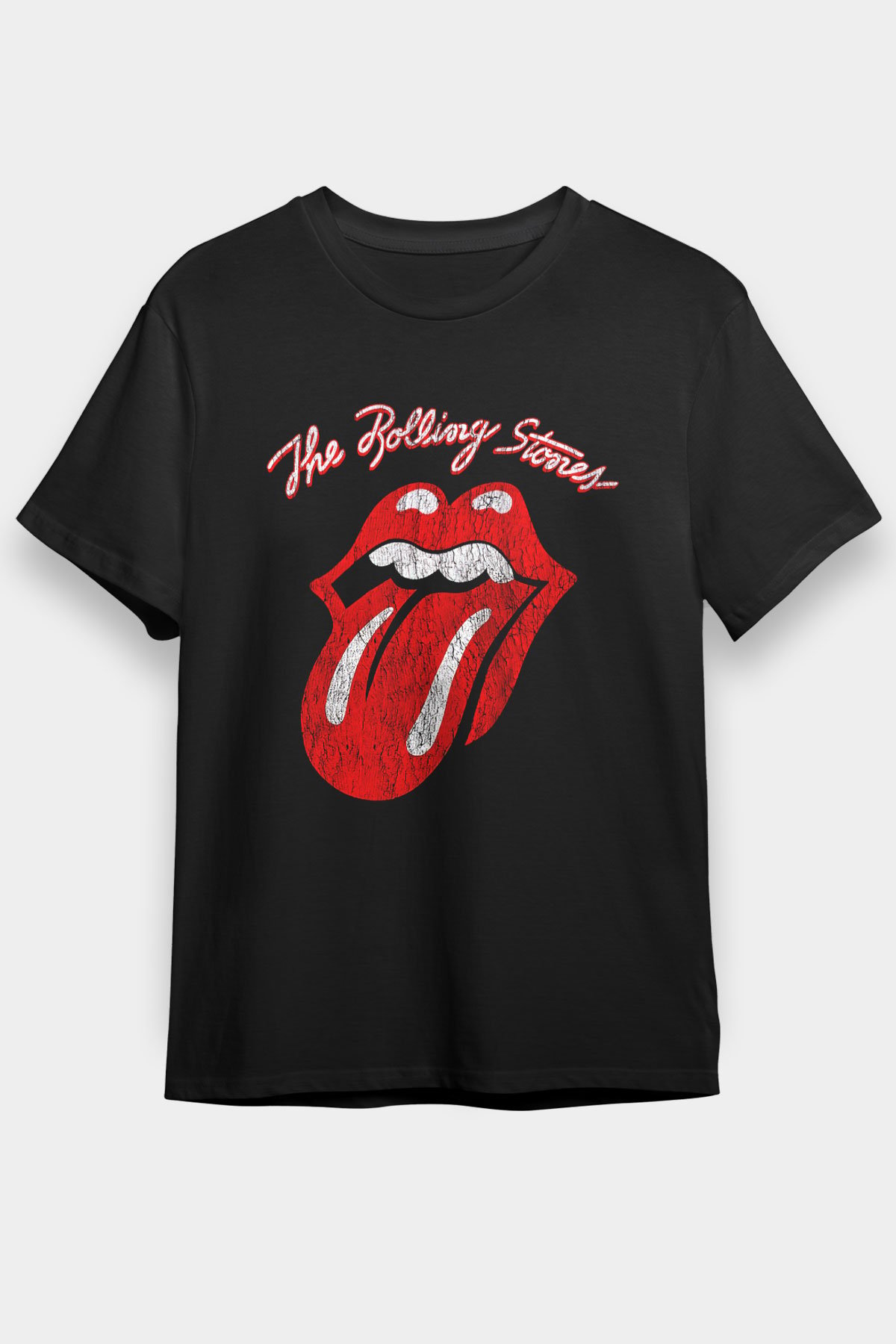 The Rolling Stones Logo Siyah Unisex Tişört T-Shirt - TişörtFabrikası