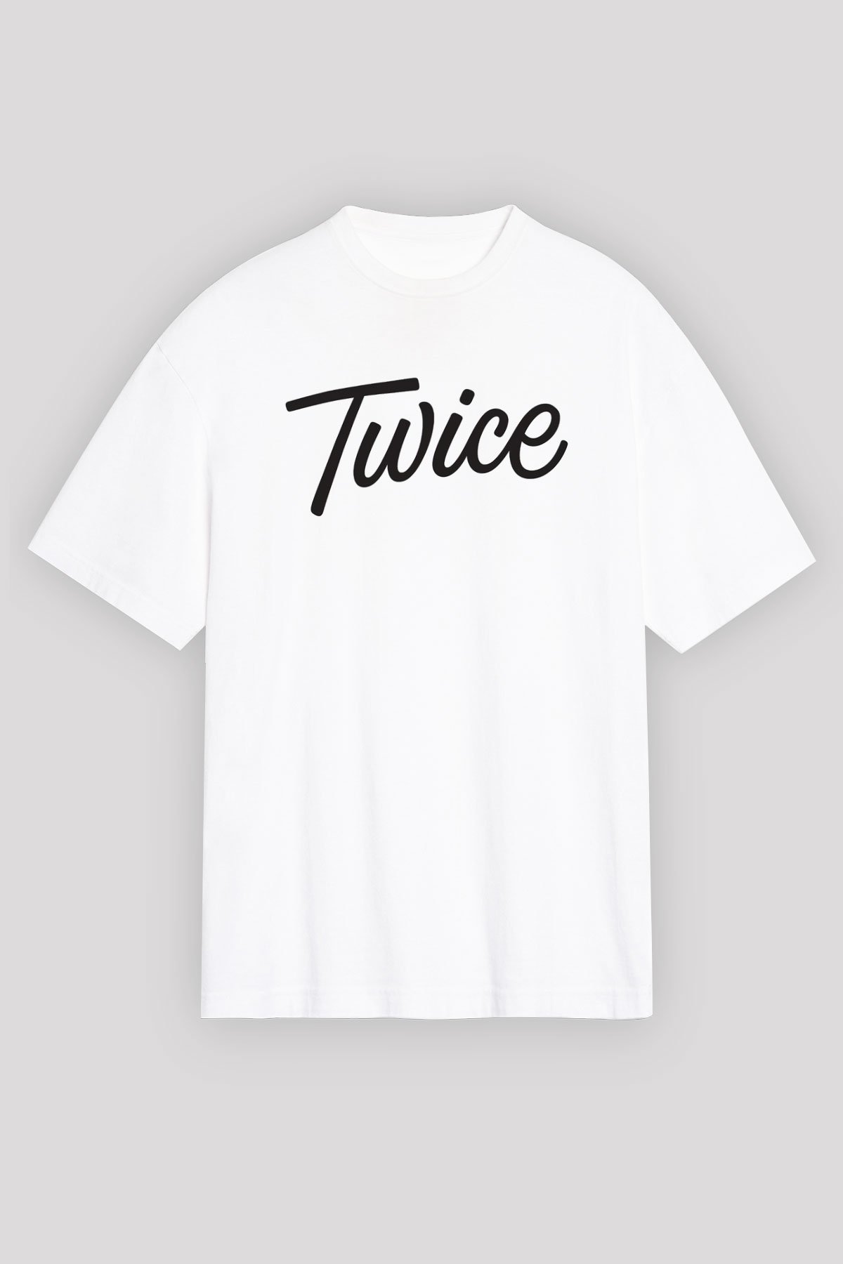 TWICE K-Pop Beyaz Unisex Oversize Tişört T-Shirt