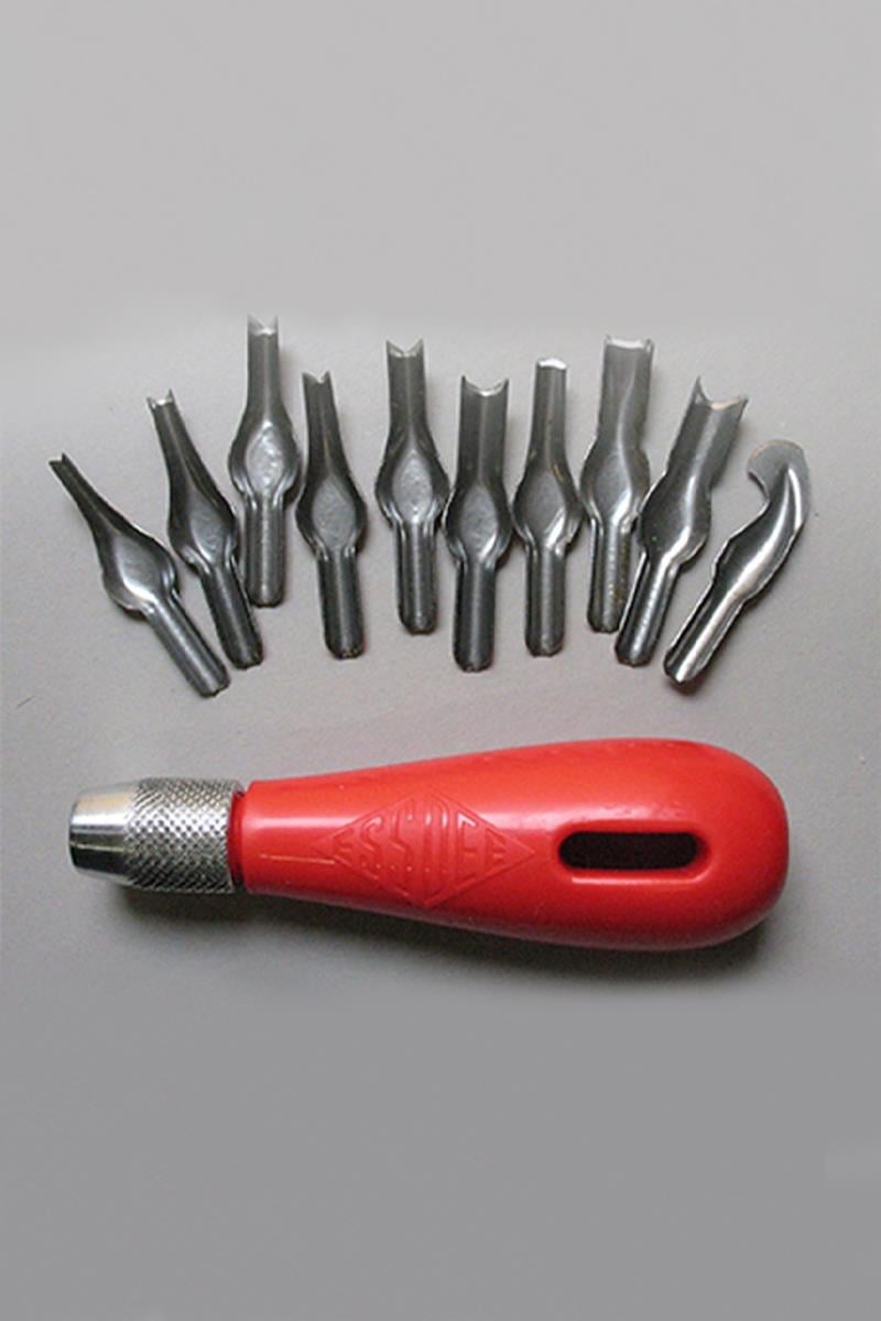 Linoleum Carving Set with 10 Inserts - Refsan