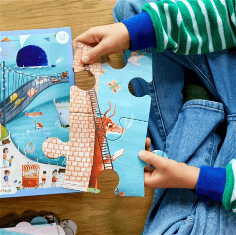 Moritoys - Fairy Tale Puzzle - 24 Parça Çantalı Dev Yer Puzzle ve Posteri l  Karavan Kids