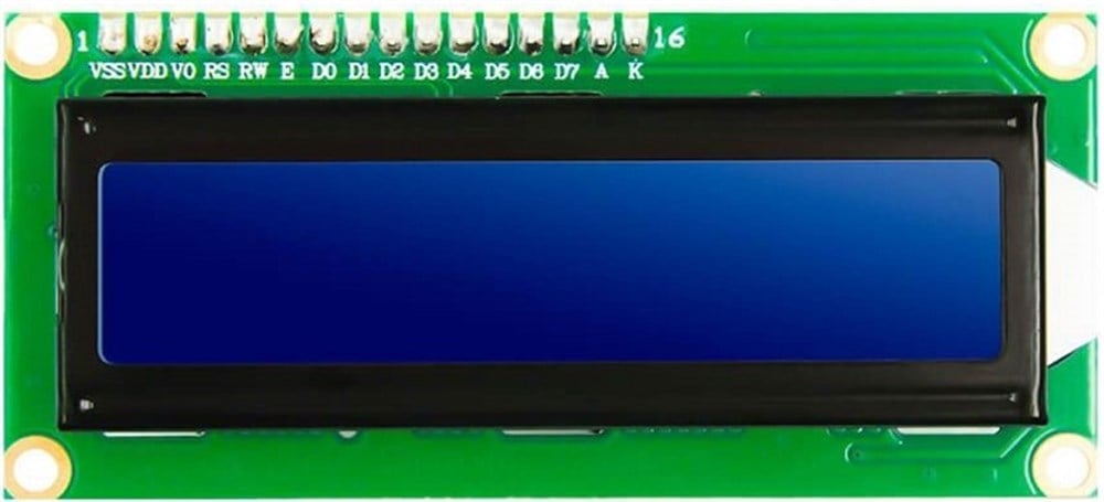 2x16 LCD Ekran Arduino Uyumlu 16x02 LCD Ekran Mavi Arka Işık Beyaz Karakter