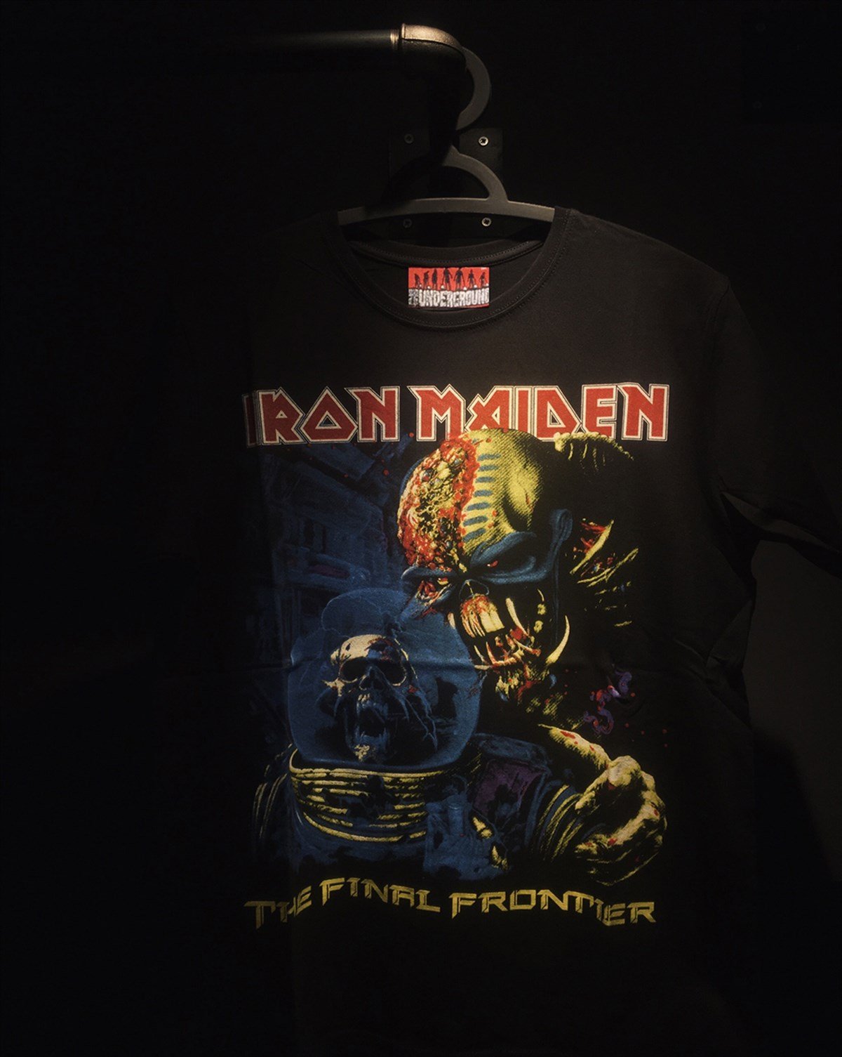 T Shirt Iron Maiden Final Frontier Band Logo Nuova Ufficiale Uomo Nera