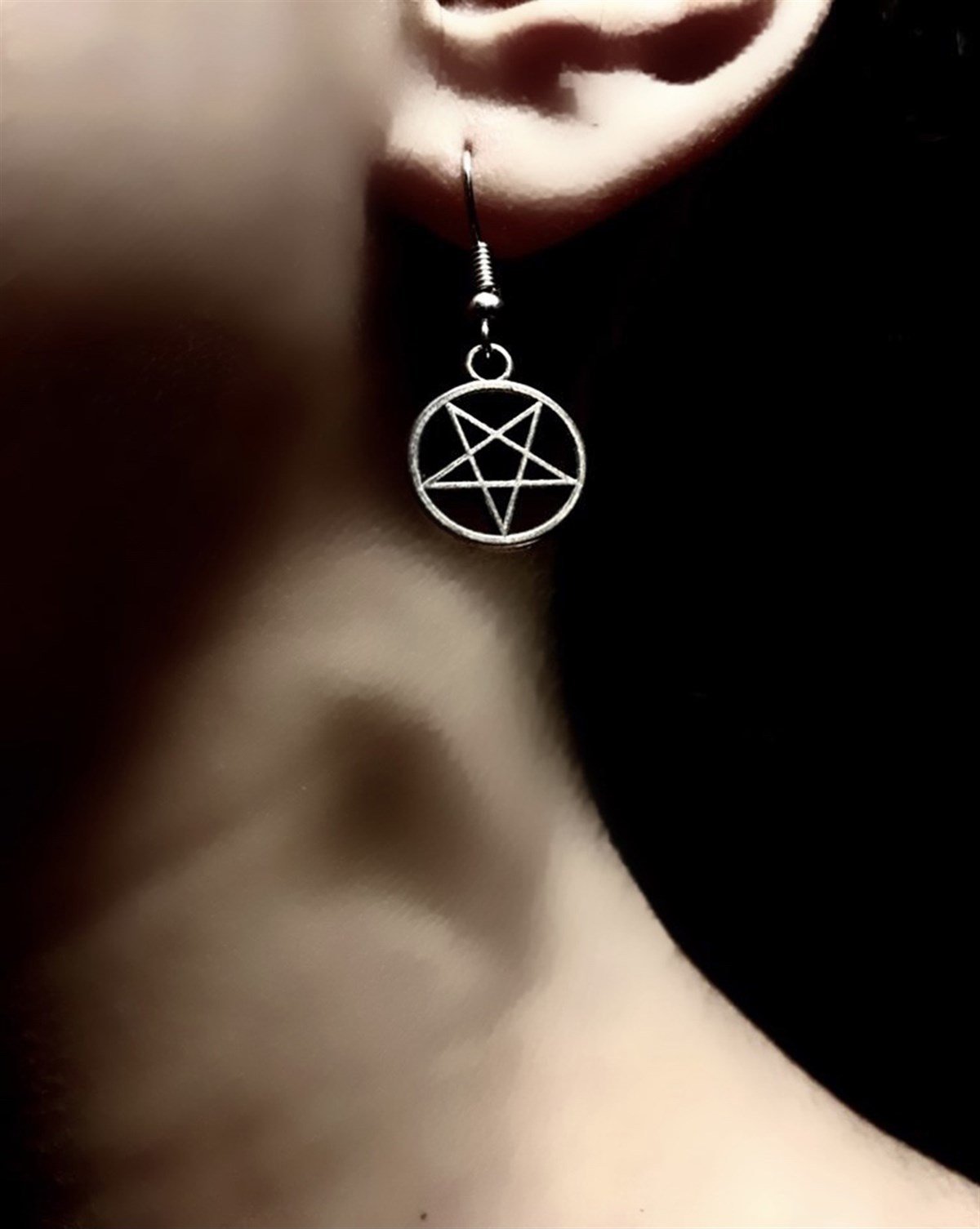 Pentagram earrings best sale