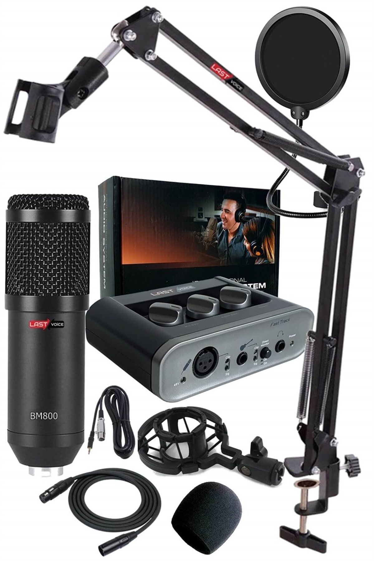 Lastvoice BM800 Mikrofon Blue Ses Kartı+ Stand Set en ucuz fiyatları