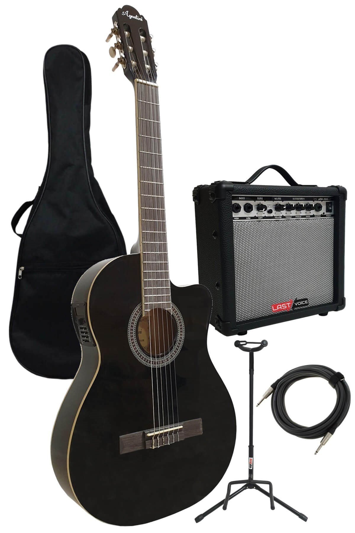 Midex Agostini HG-39T Serisi Sahne Elektro Klasik Gitar + 15W Amfi Seti en  uygun fiyatı