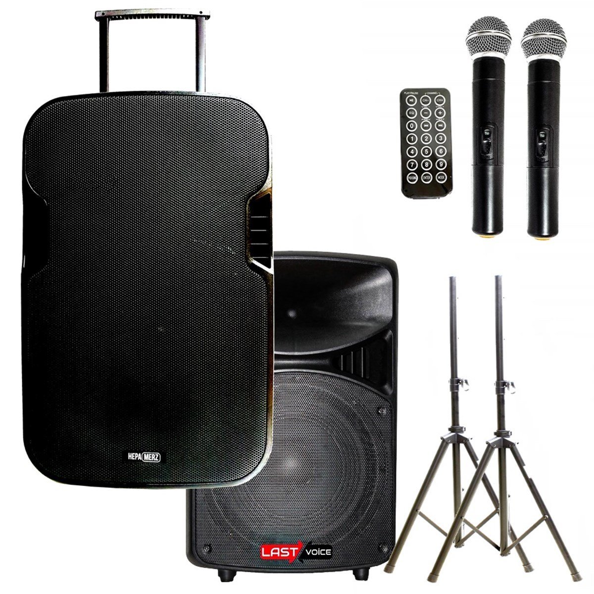 Hepa Merz HS-1000A Set Taşınabilir Ses Sistemi 1000W + 800W 2'li Set