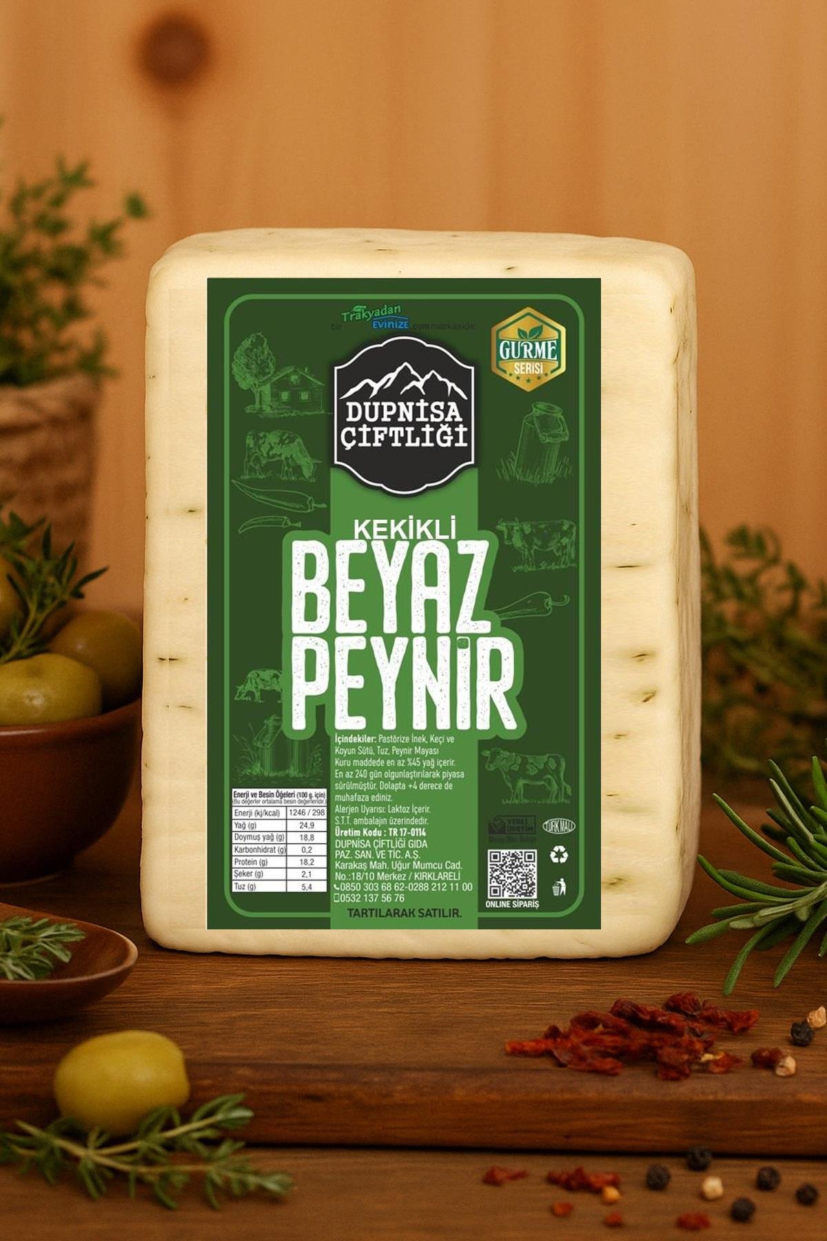 Kekikli Klasik Beyaz Peynir Gurme Serisi