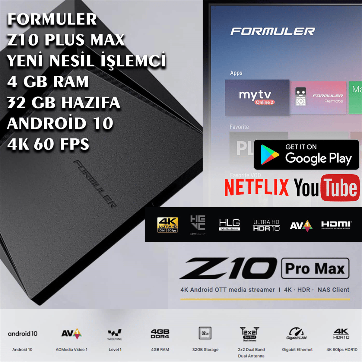 Formuler Z10 Pro Max 4K Android Tv Box