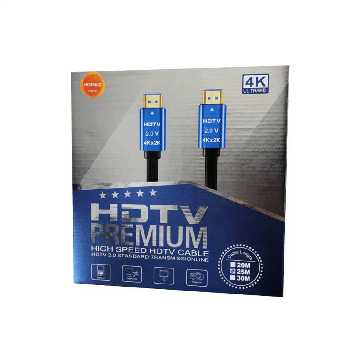 HiremcoHdmı KablolarHiremco 4K Ultra 25 MT HTML 2.0 Premium Kablo