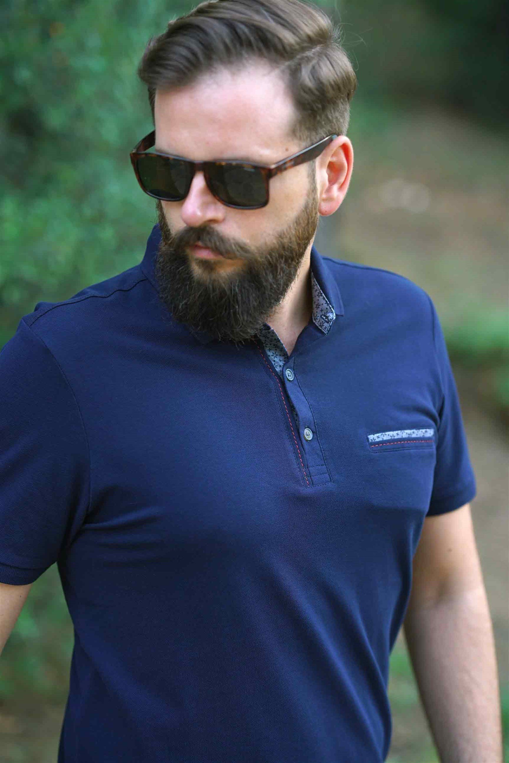 Ferraro Erkek Cepli Polo Yaka T-Shirt - Lacivert | Erkek Giyim |  modaferraro.com.tr