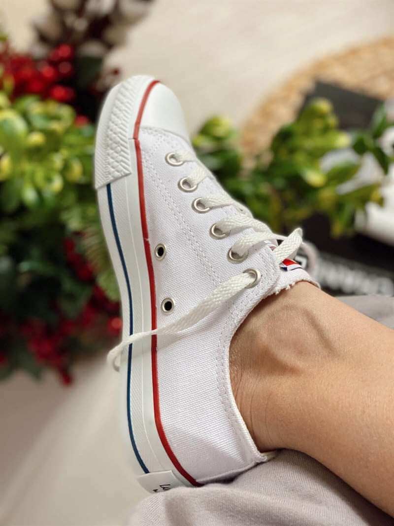 Beyaz Kısa Converse Model Spor Ayakkabı - Chamakh Butik