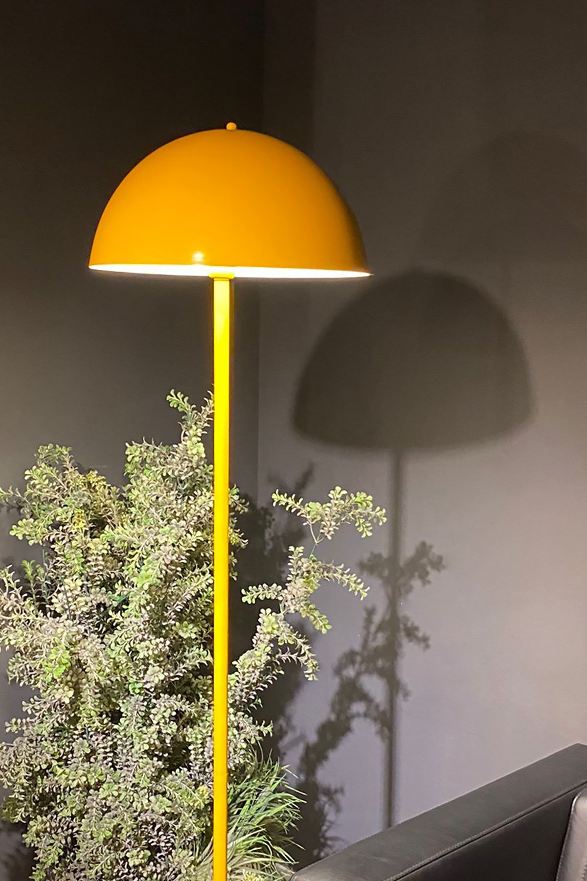 Bamyum Sarı Lambader Modern Dekoratif Metal Salon Hol Oturma Odası Çalışma  Odası Zemin Lambası