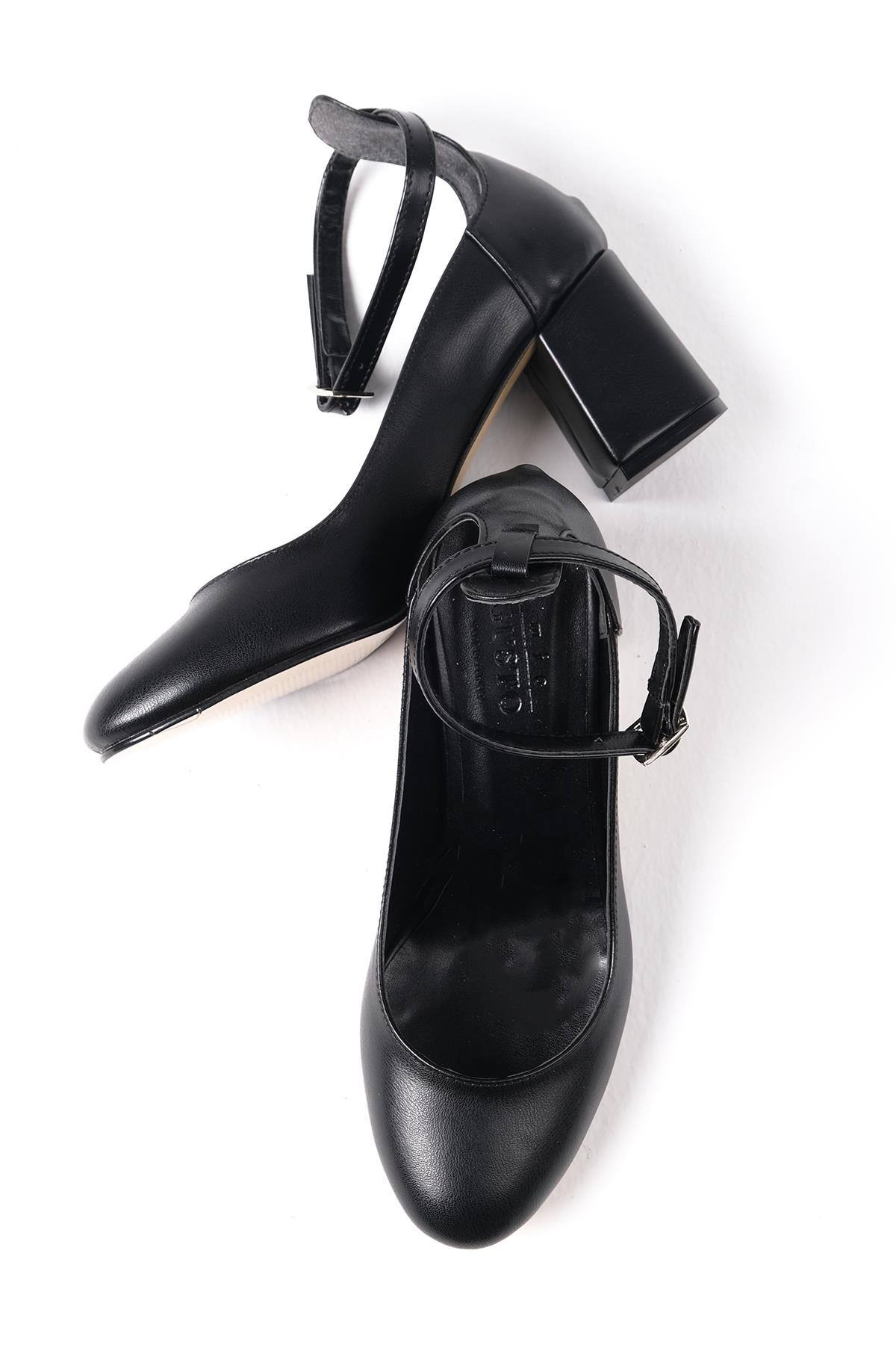 Mio Gusto Siyah Renk Topuklu Ayakkabı