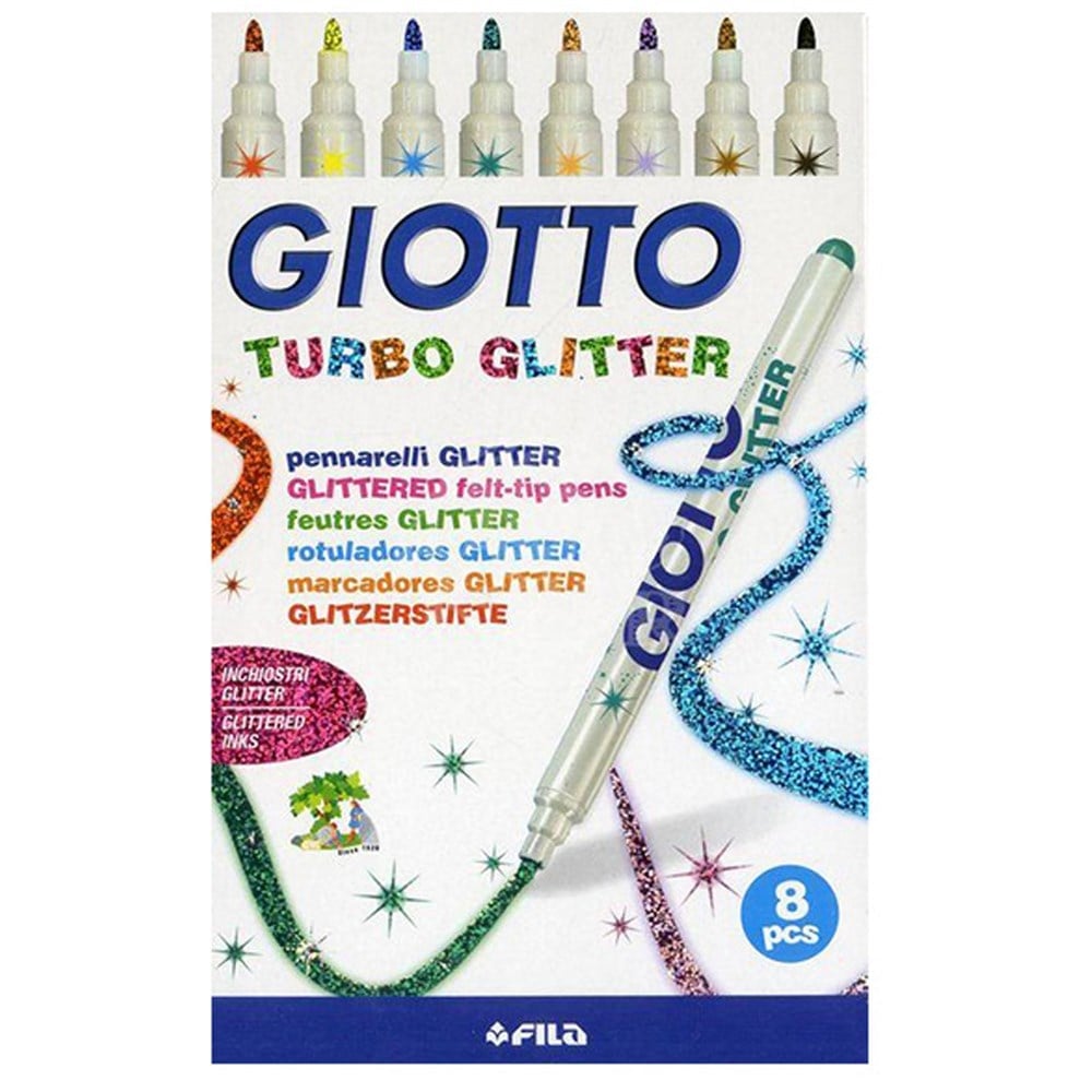 Giotto Turbo Glitter Keçeli Kalem 8li | Karin Sanat