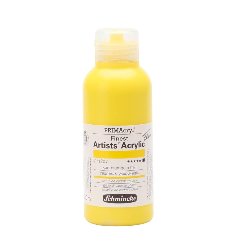 Schmincke PRIMAcryl Finest Artists' Acrylic 250 ml S: 3 207 Cadmium Yellow  Light