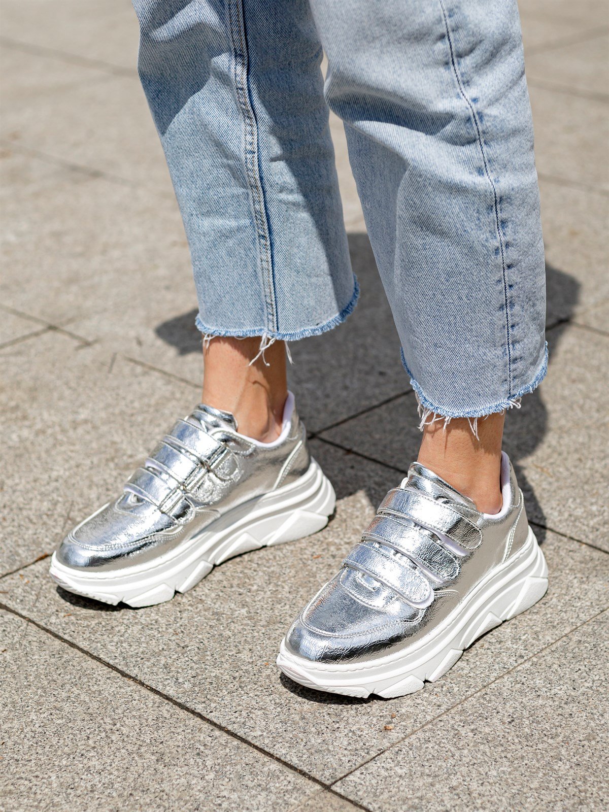 My Poppi Shoes / Gümüş Sneakers Rover Kadın Spor Ayakkabı