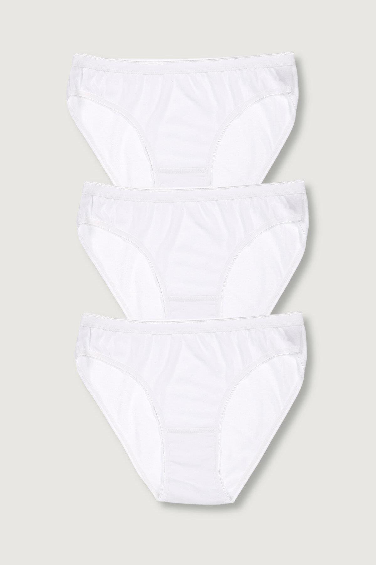 Tutku 3'lü Paket %100 Pamuk Bikini Kadın Külot | Çamaşırcımshop
