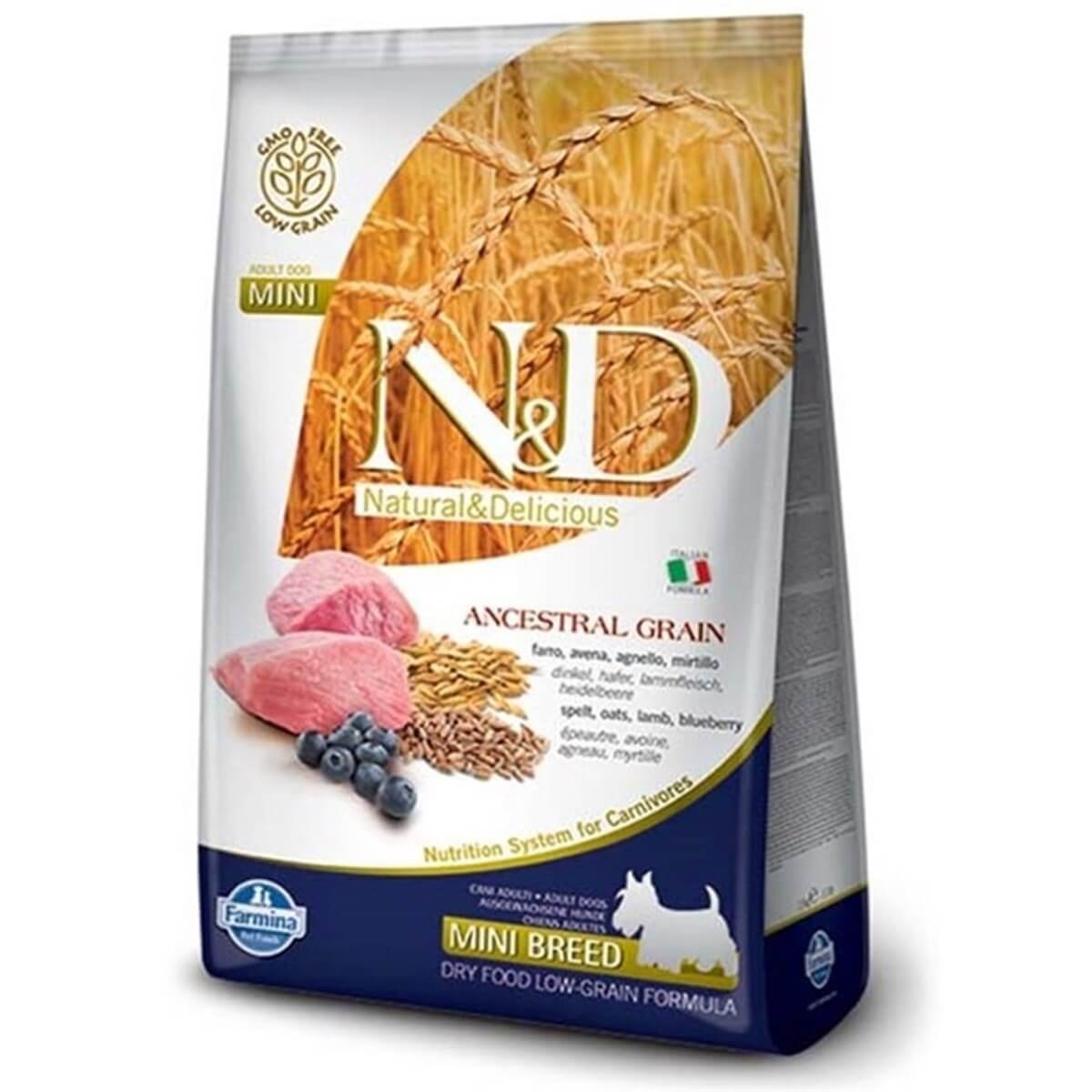 N&D Düşük Tahıllı Kuzu-Yaban Mersini Küçük Irk Yetişkin Köpek