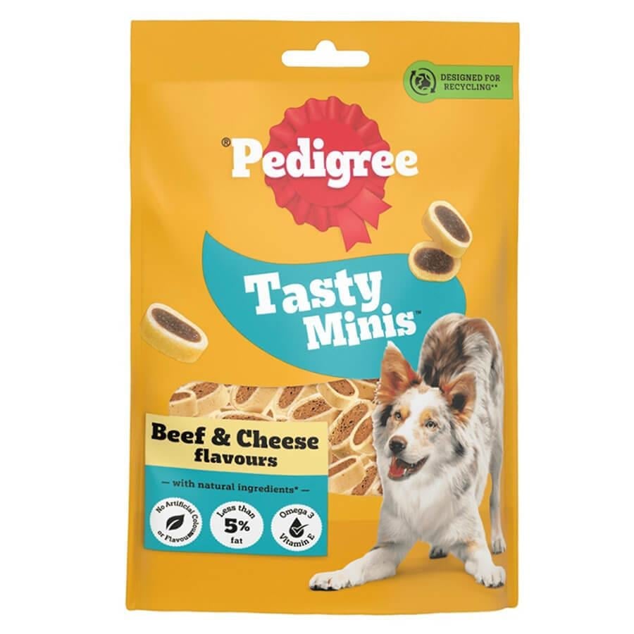 ドッグフード minapiy Pedigree Tasty Minis Etli ve Peynirli Köpek Ödül Maması 140gr