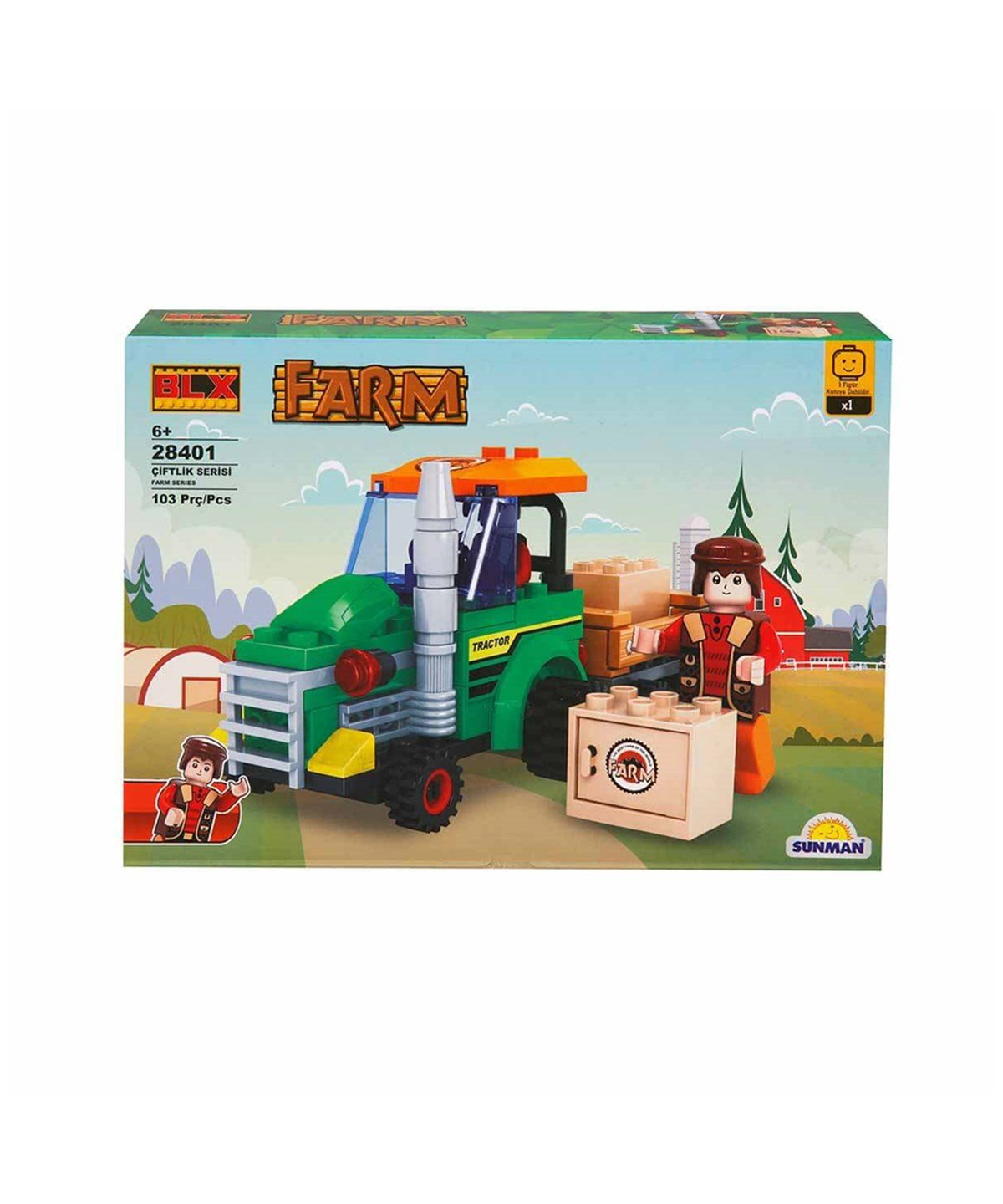 BLX Farm Traktör ve Çekici 28401 103 Parça Lego Seti