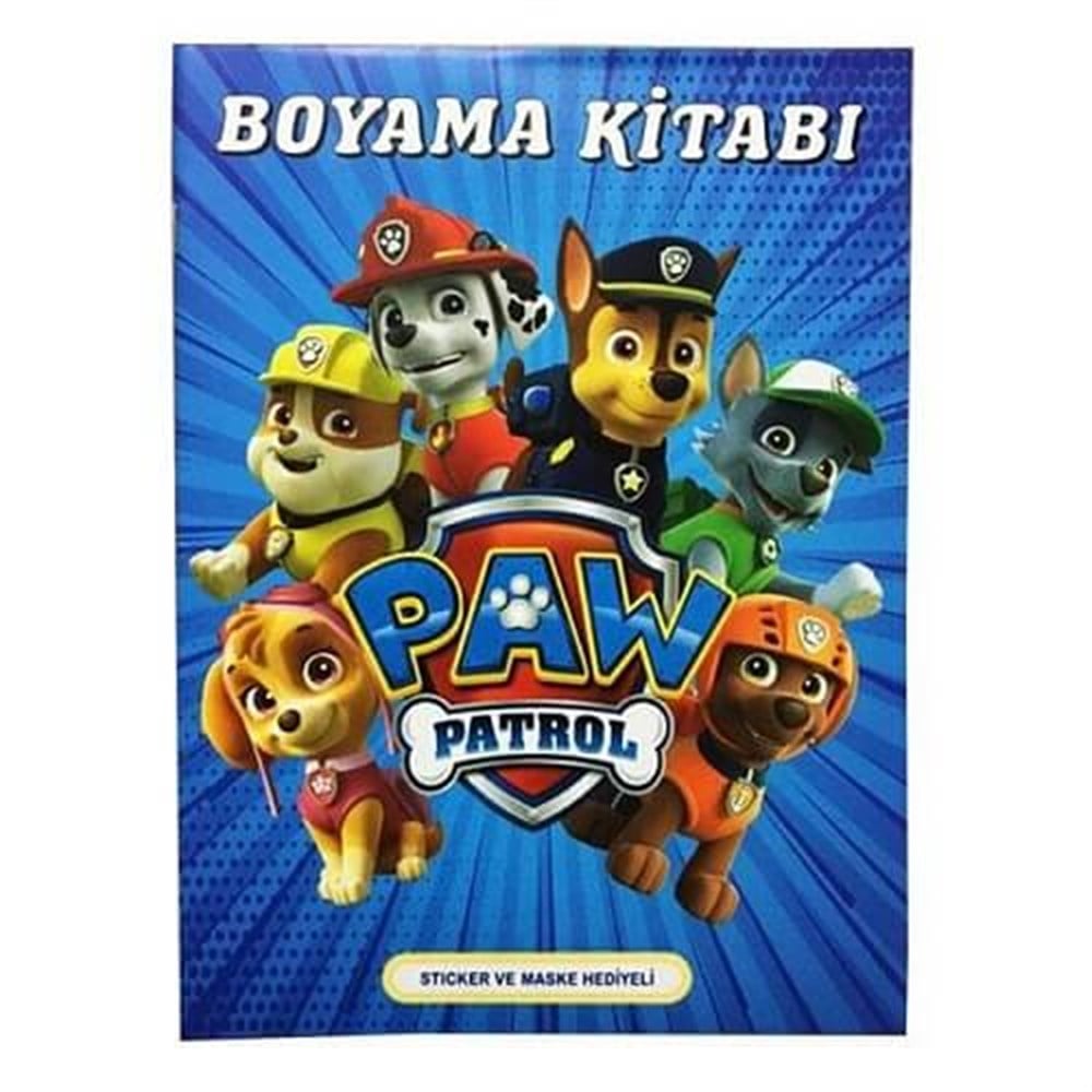 Paw Patrol Boyama Kitabı - Sticker ve Maskeli - HK Ticaret