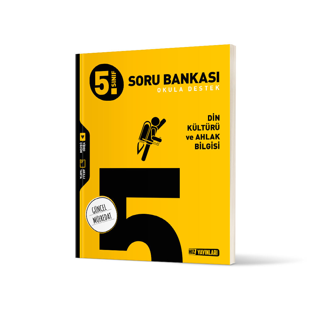 Hız Yayınları 5.Sınıf %100 Yeni Müfredat DİN KÜLTÜRÜ VE AHLAK BİLGİSİ SORU BANKASI