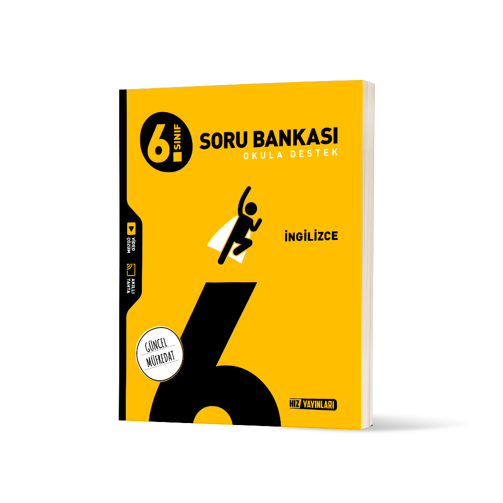 HIZ YAYINLARI 6.SINIF %100 YENİ MÜFREDAT İNGİLİZCE SORU BANKASI