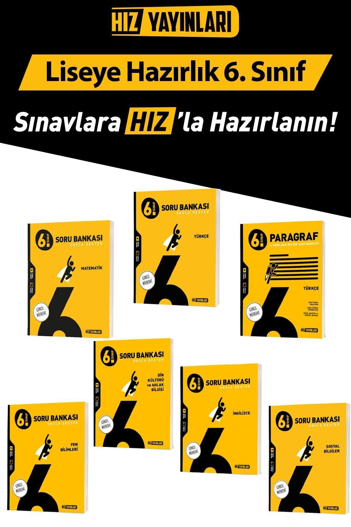 HIZ YAYINLARI 6.SINIF %100 YENİ MÜFREDAT TÜM DERSLER Soru Bankası Seti Toplam 7 Kaynak 25-26 Sezon Güncel Baskı