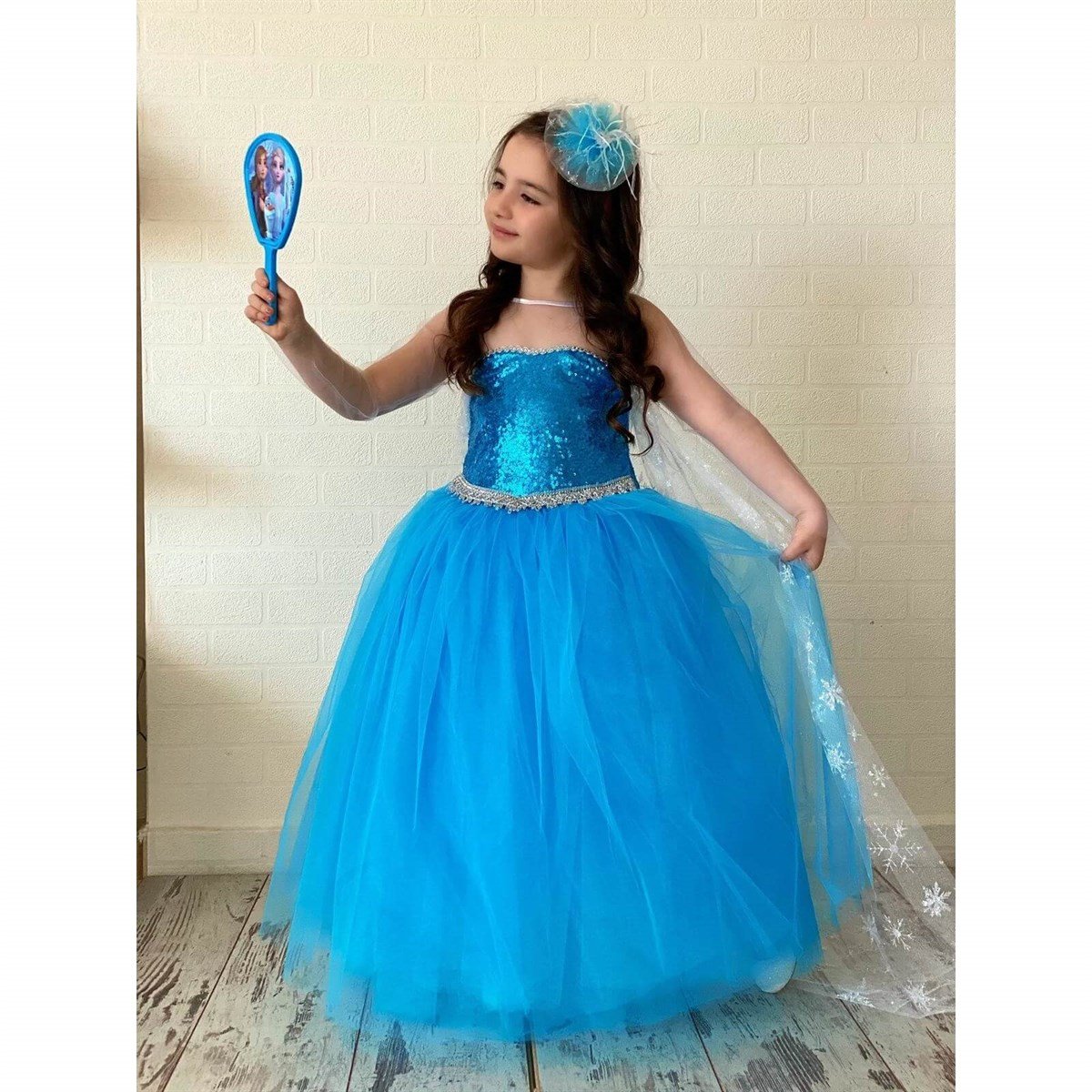 Kız Çocuk Mavi Prenses Elbise | QuzucukKids.com