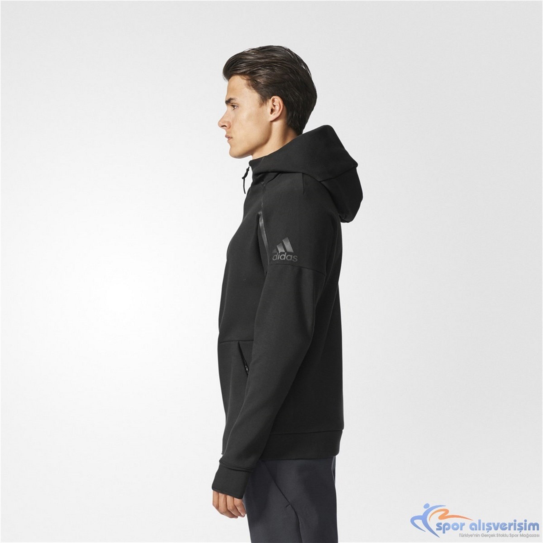 Adidas Erkek Kap onlu E ofman Ustu BQ6925 ZNE HOODY 2