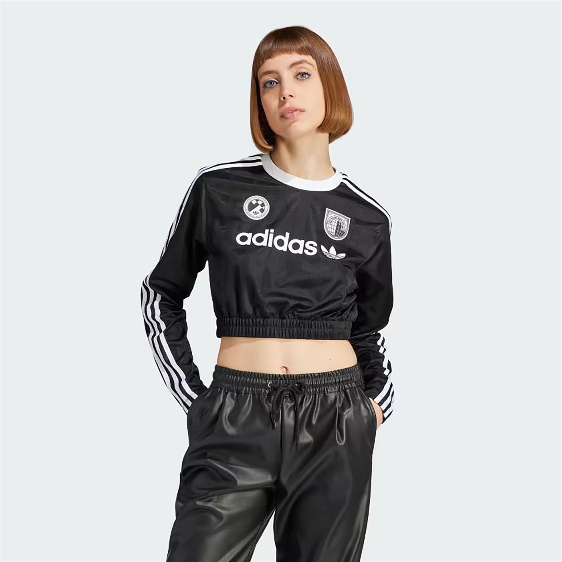 Cropped adidas tee sales