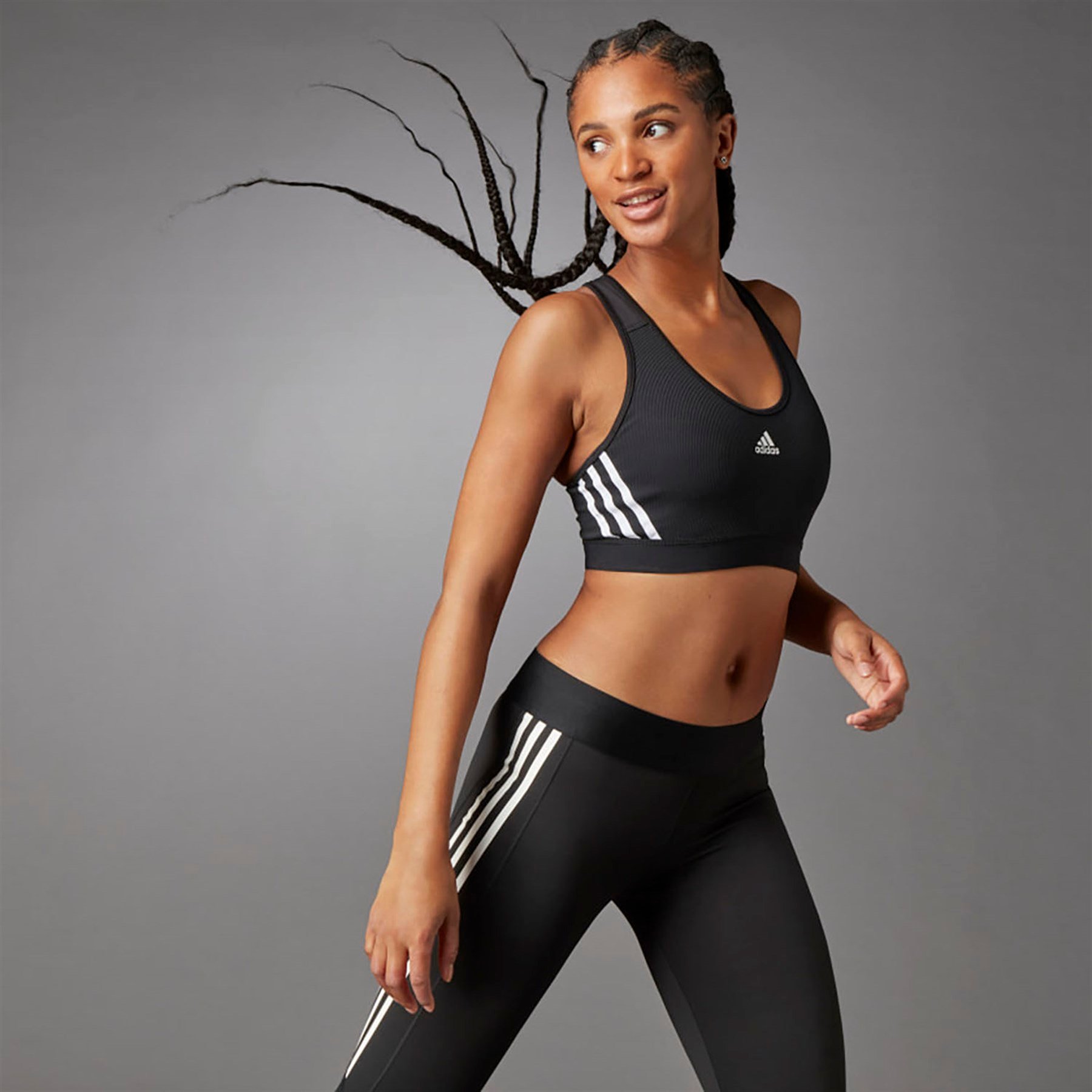 Adidas Kadın Koşu - Yürüyüş Bra Sporcu Sütyeni Bt 3S Rib Bra