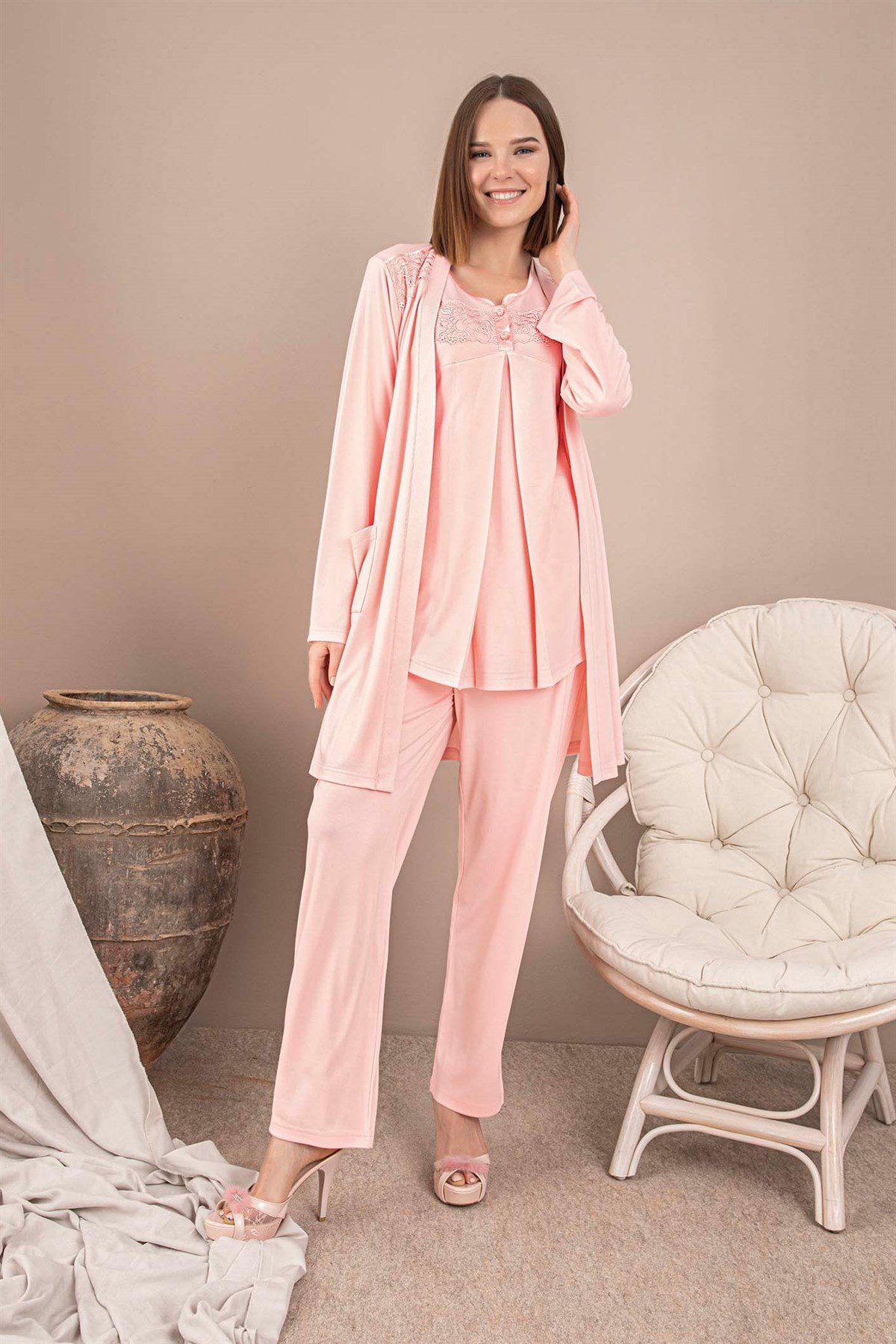 Rozalinda 125 Powder Pink Breastfeeding-Enabled Maternity Nursing