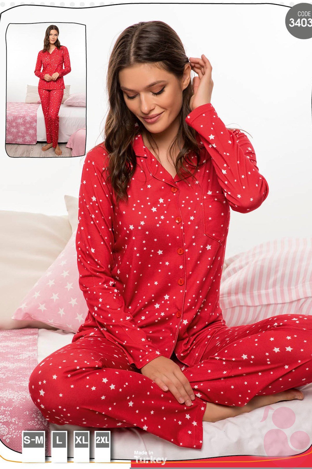 Stella Detayl 34038 Onden Du meli Lohusa Pijama Tak m Lohusa Hamile