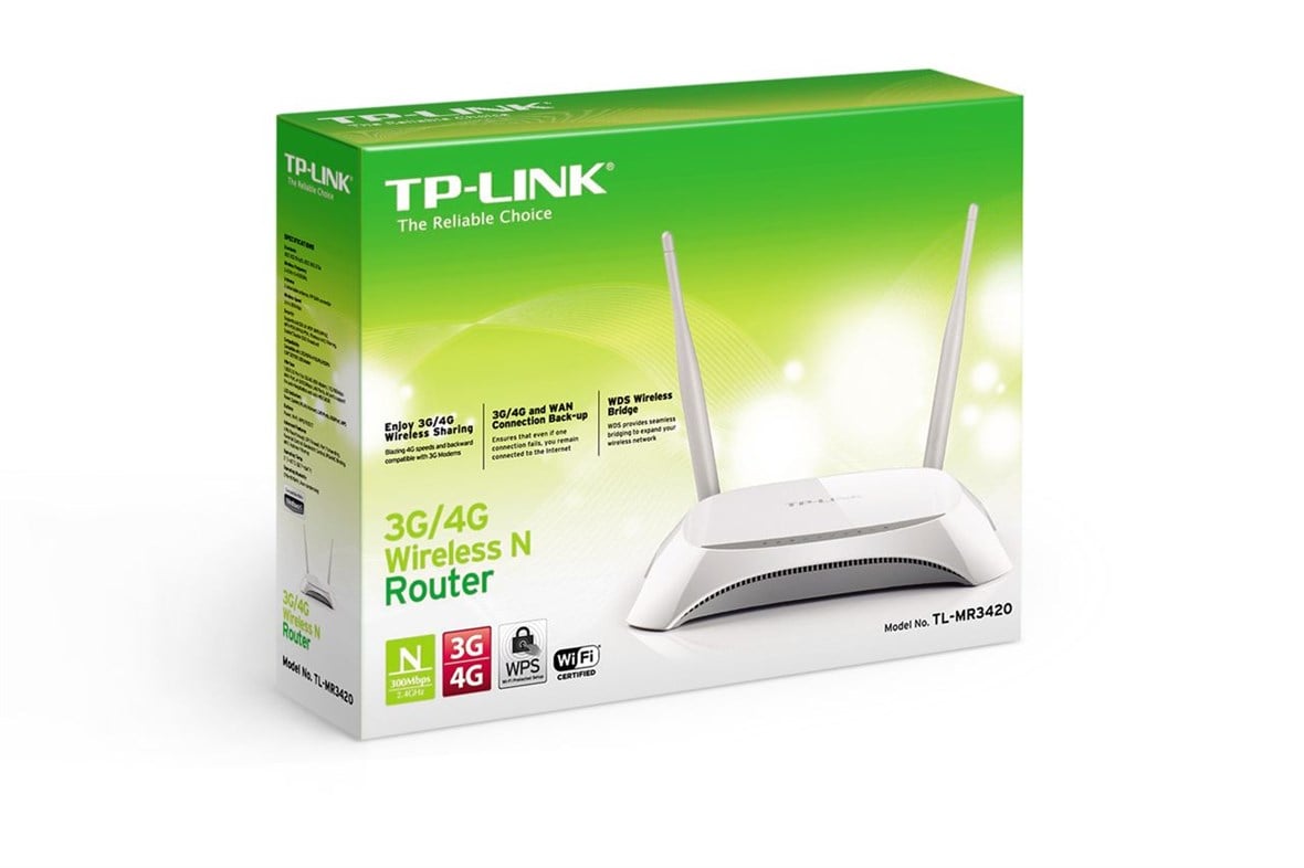 TP-LINK 300Mbps 3dBi Değiştirilebilir Antenli 3G Router TL-MR3420