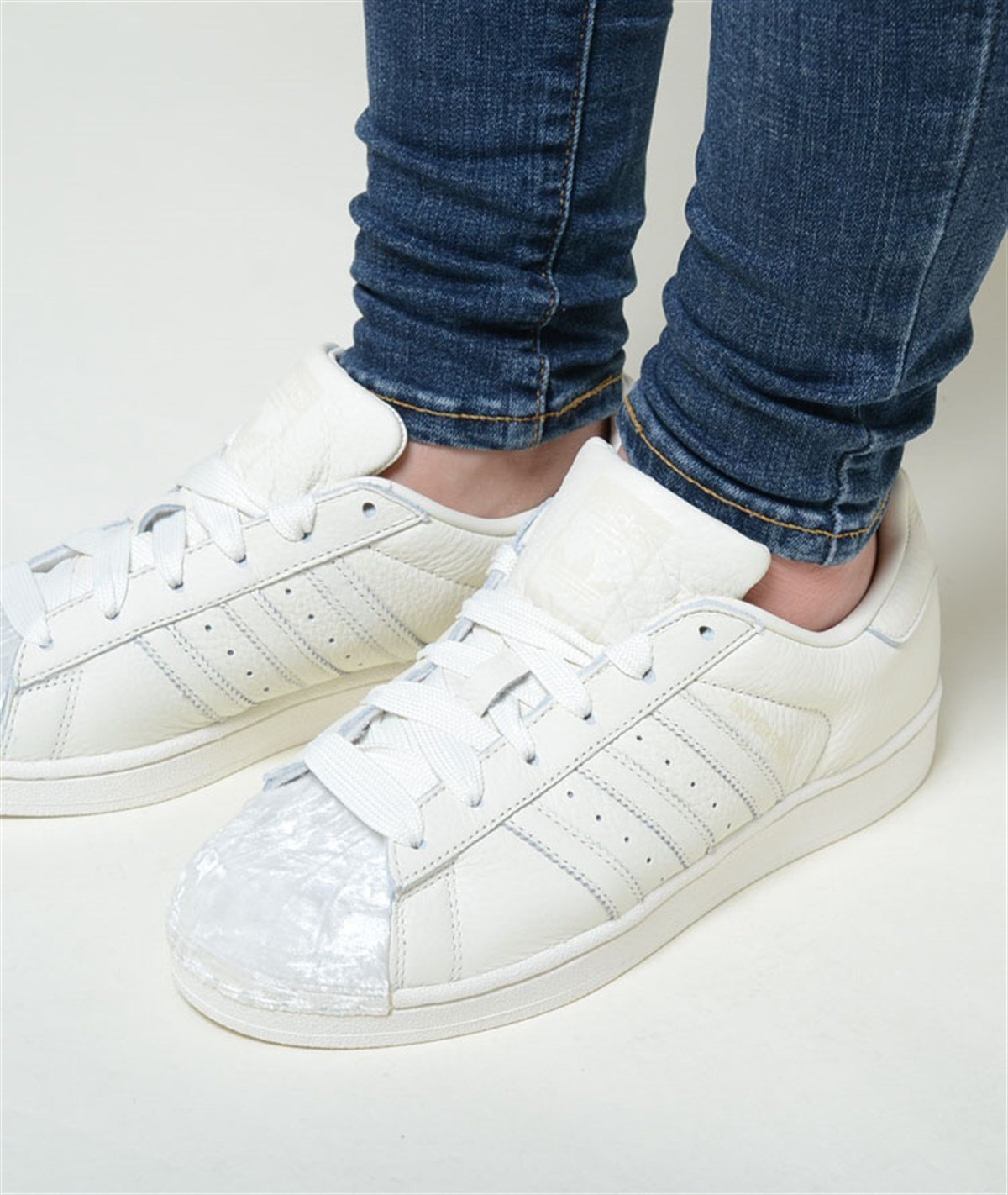 Adidas Superstar Bayan Ekru Spor Ayakkabı CG6010