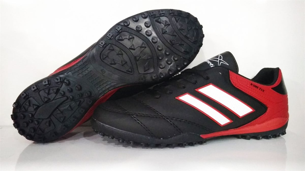Kinetix Ador Siyah Kırmızı Halı Saha Spor Ayakkabı