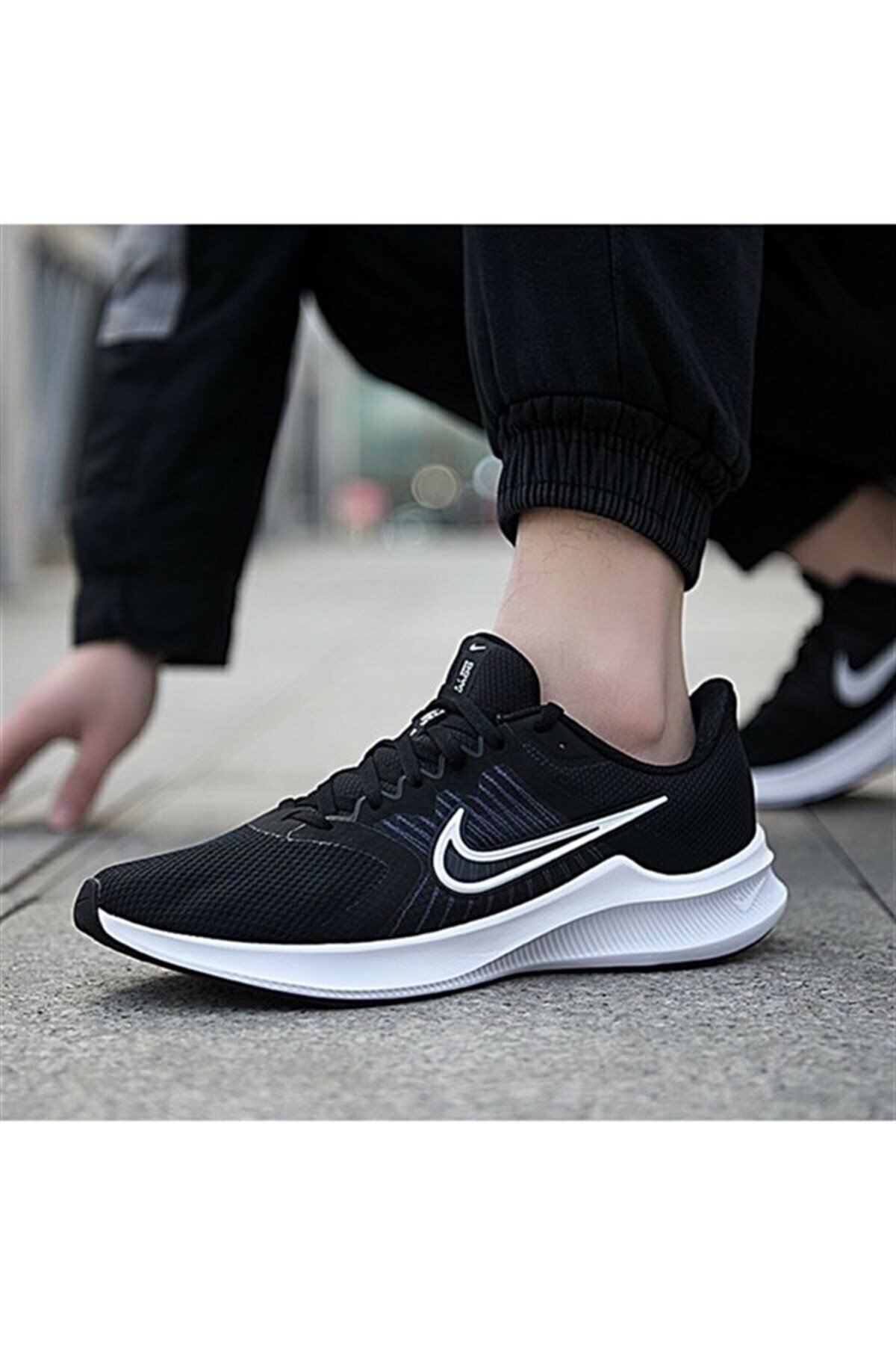 Nike Downshifter 11 Erkek Gunluk Spor Ayakkab Siyah CW3411 006 v2