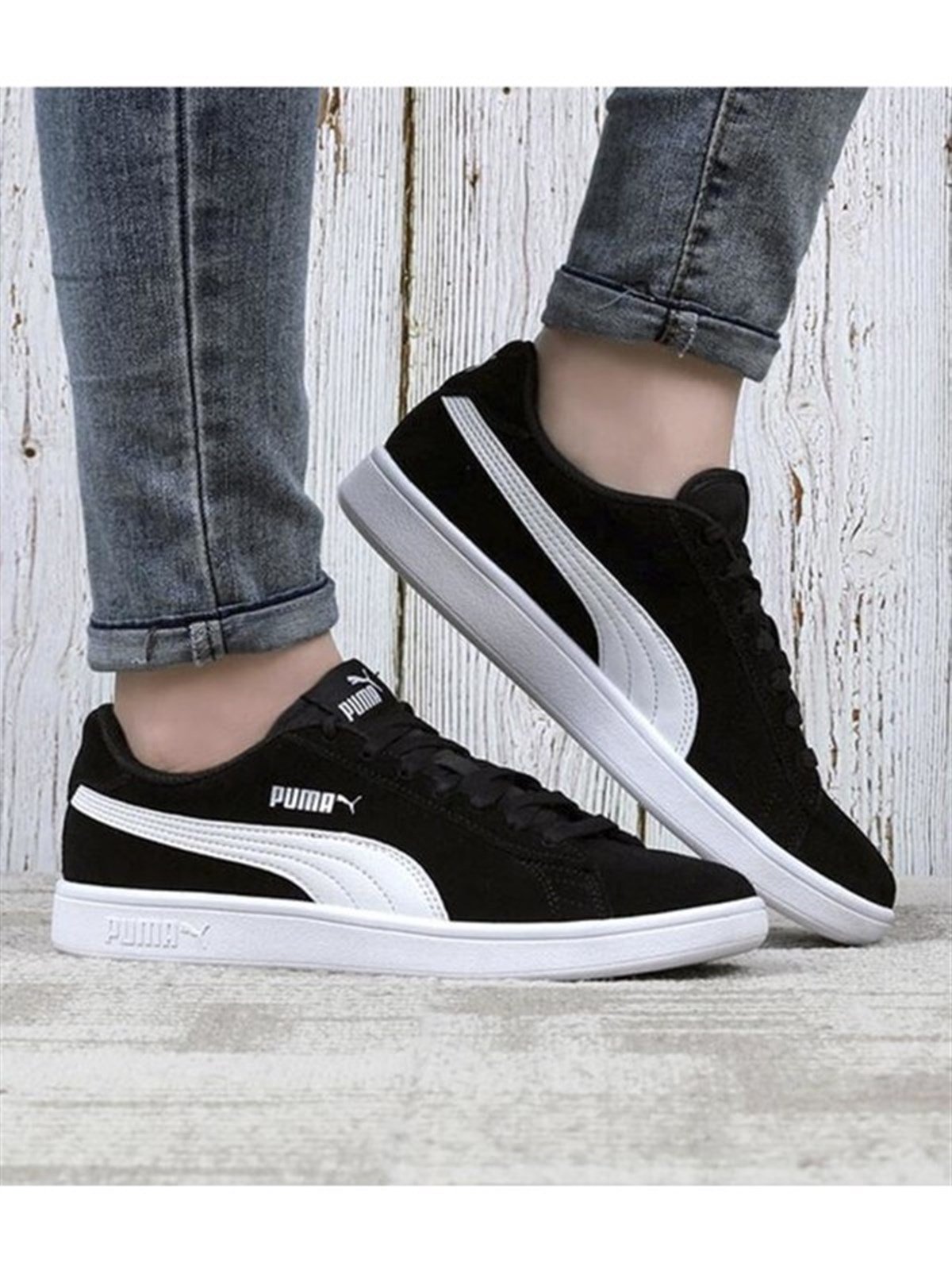Puma Smash v2 Siyah Unisex Spor Ayakkab 390984 01 364989 01 v1