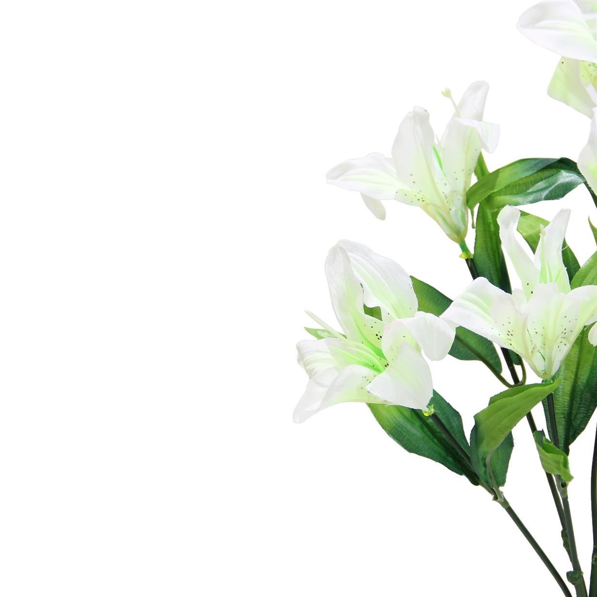 Yapay Lilyum Demet Beyaz | Yapay Çiçek Dalları ve Demetleri