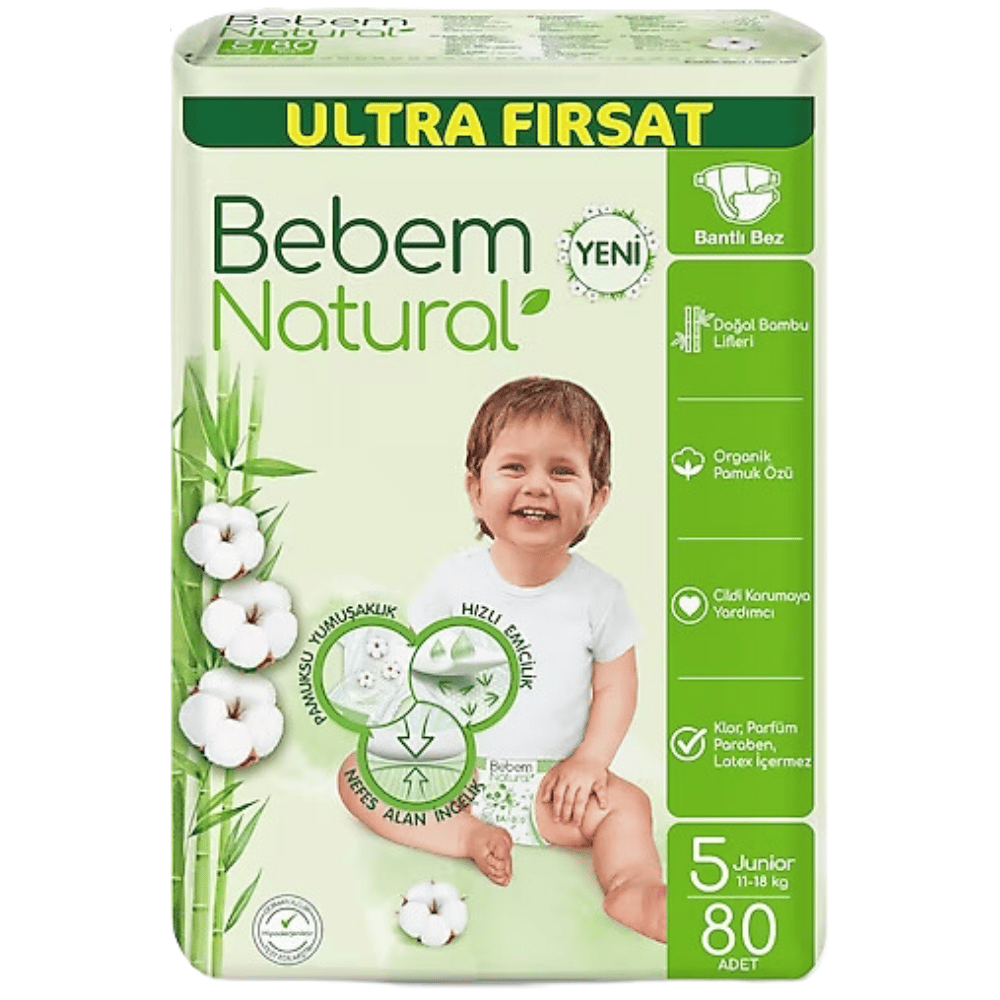BEBEM NATUREL 11-18 KG 80 Lİ JUNİOR 5BEBEK BEZİBEBEM NATURAL50000577