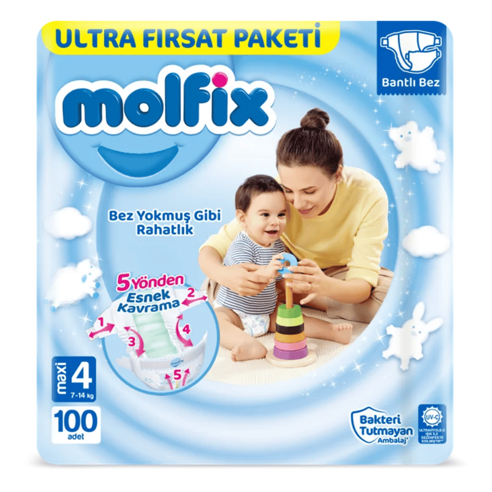 MOLFİX ULTRA FIRSAT MAXİ 100'LÜBEBEK BEZİMOLFİX9263