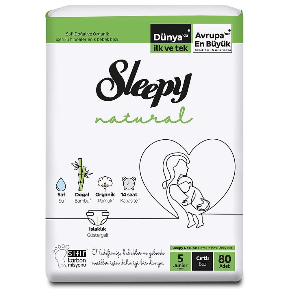 SLEEPY NATUREL 5 NUMARA CIRTLI BEZ 80'LİBEBEK BEZİSLEEPY212789