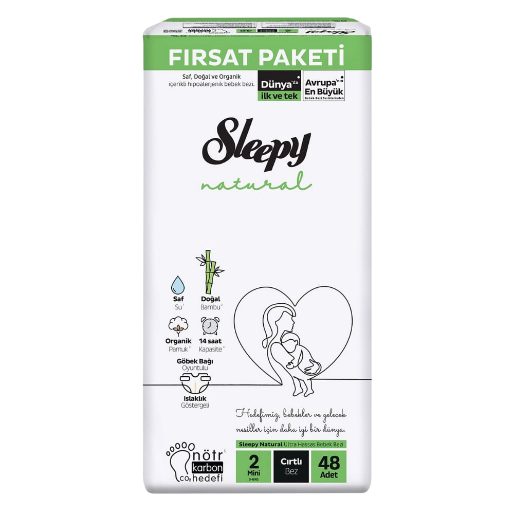 SLEEPY NATURAL FIRSAT MİNİ 2 NO  48Lİ.BEBEK BEZİSLEEPY28005848